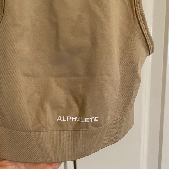 ALPHALETE STRATUS CROP TANK linen color size S - Picture 5 of 6